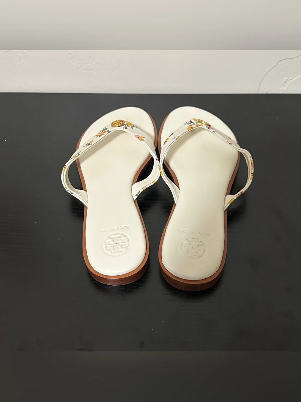 Rose floral Tory Burch sandal Size 8